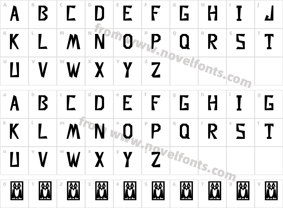 Descuadrado BoldCharacter Map