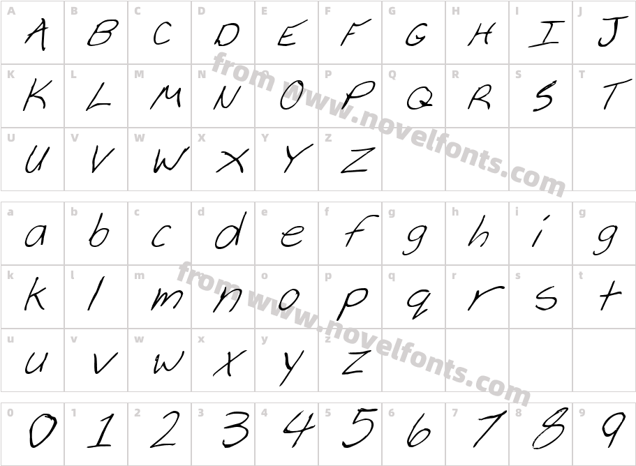 Cheyenne Hand ItalicCharacter Map