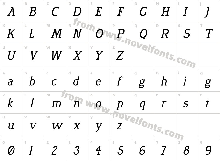 Desmond-BoldItalicCharacter Map