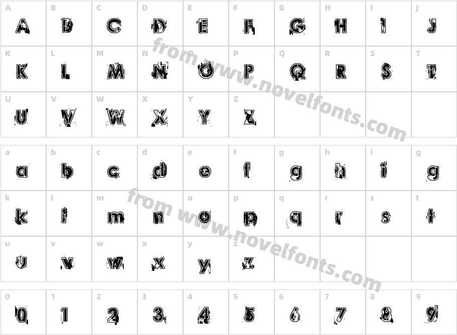 Desperado!Character Map