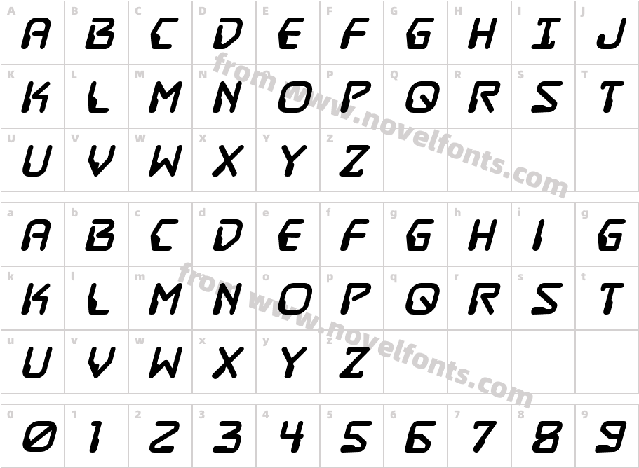 DestructoBeam BB BoldCharacter Map