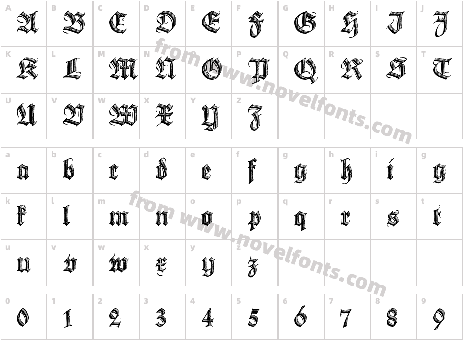 Deutsche ZierschriftCharacter Map