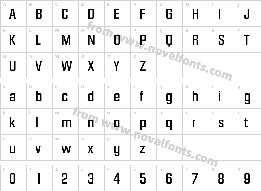 DiamanteEF-MediumCharacter Map