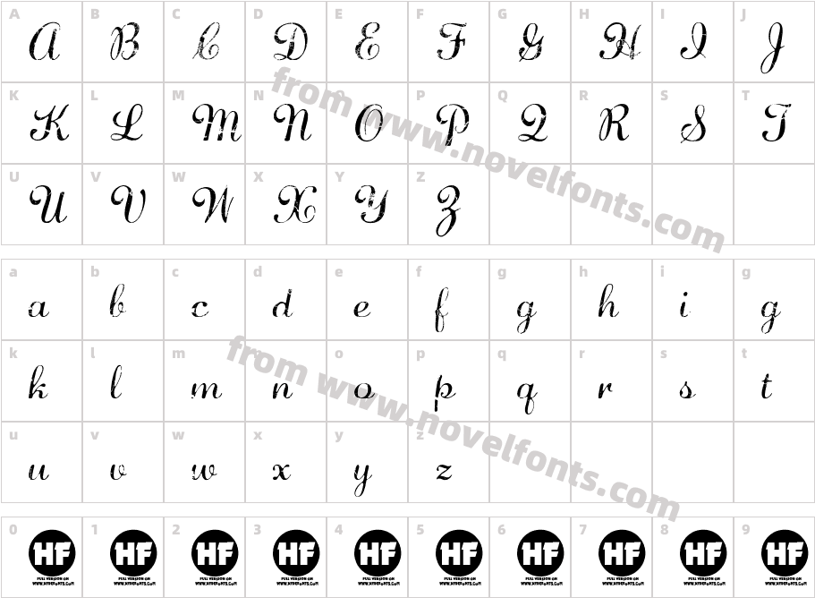 Diamond DustCharacter Map