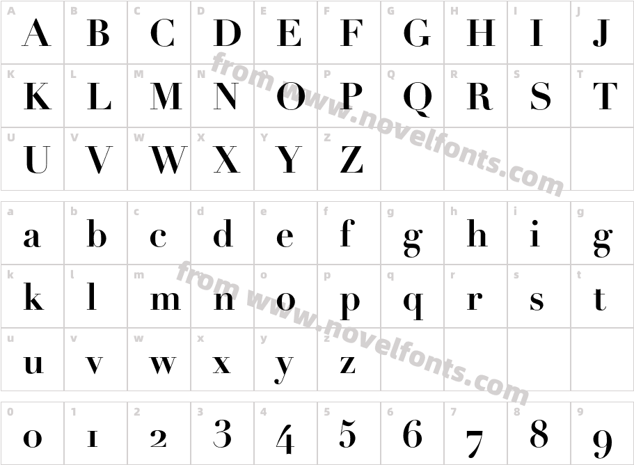 DidotLH-BoldOsFCharacter Map