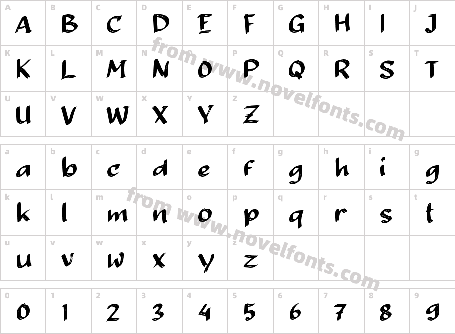 Digenepi 500Character Map