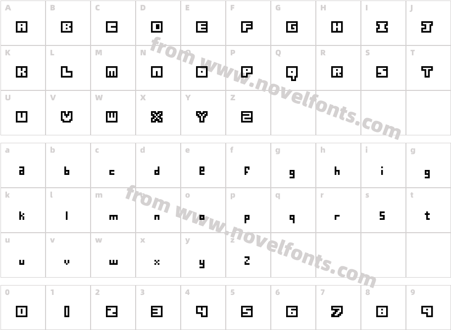 Digiffiti RegularCharacter Map