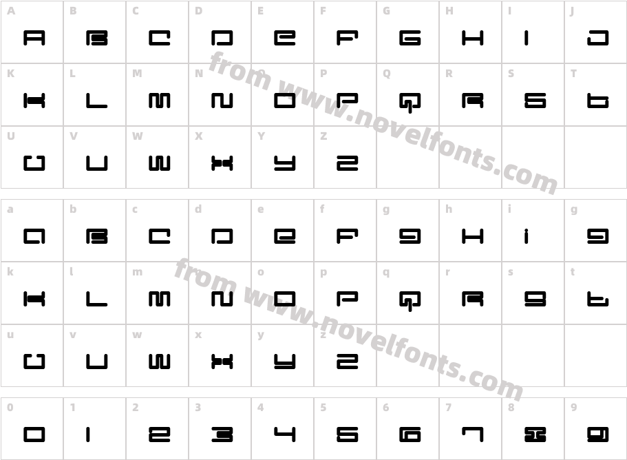 Digit   CubeCharacter Map