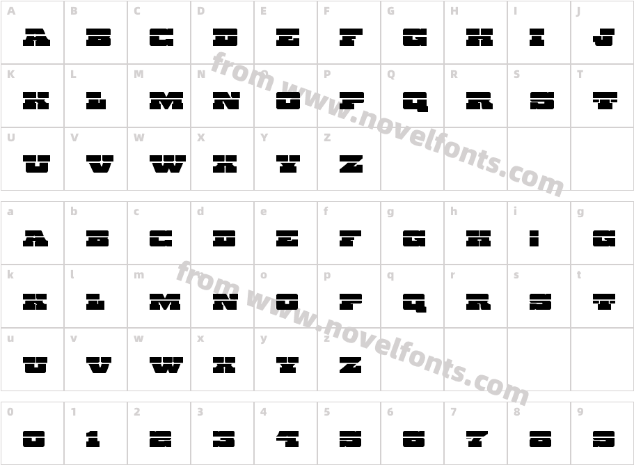 Chicago Express LaserCharacter Map