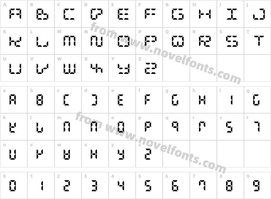 Digital DismayCharacter Map