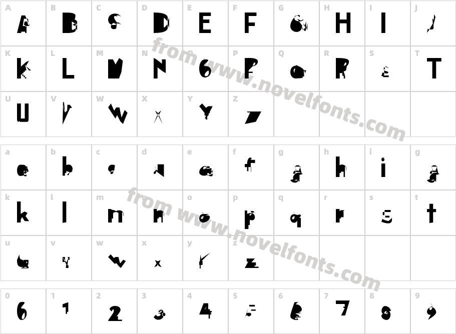 Digital DistortionCharacter Map