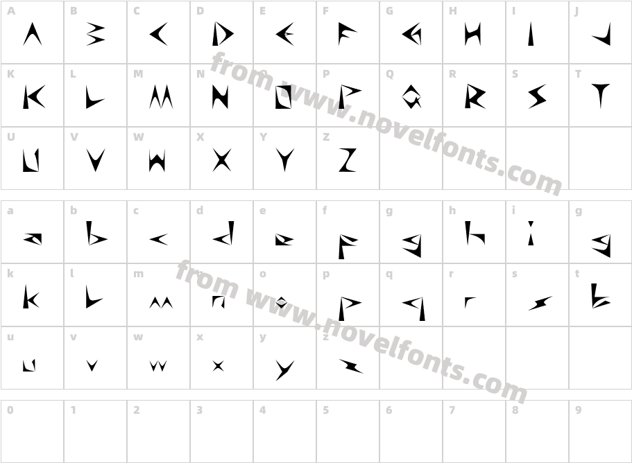 Digital NinjaCharacter Map