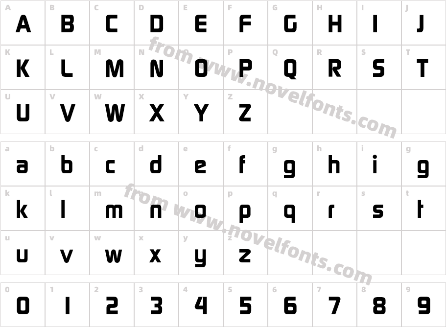 Digital-MdmCharacter Map