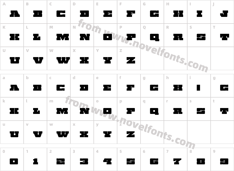 Chicago Express TitleCharacter Map