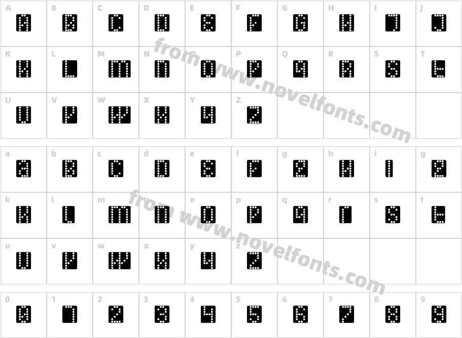 Digitalis BoldCharacter Map