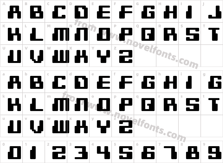 DigitekCharacter Map