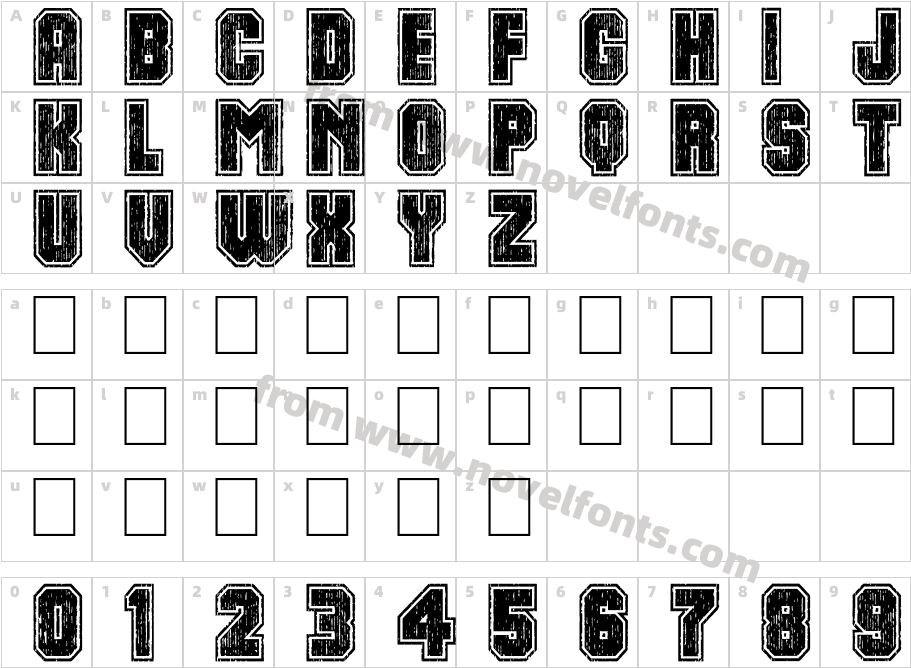 Dirty Bowl 86Character Map