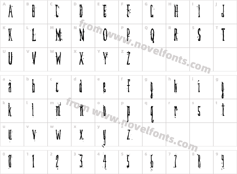 DirtyDecoCharacter Map