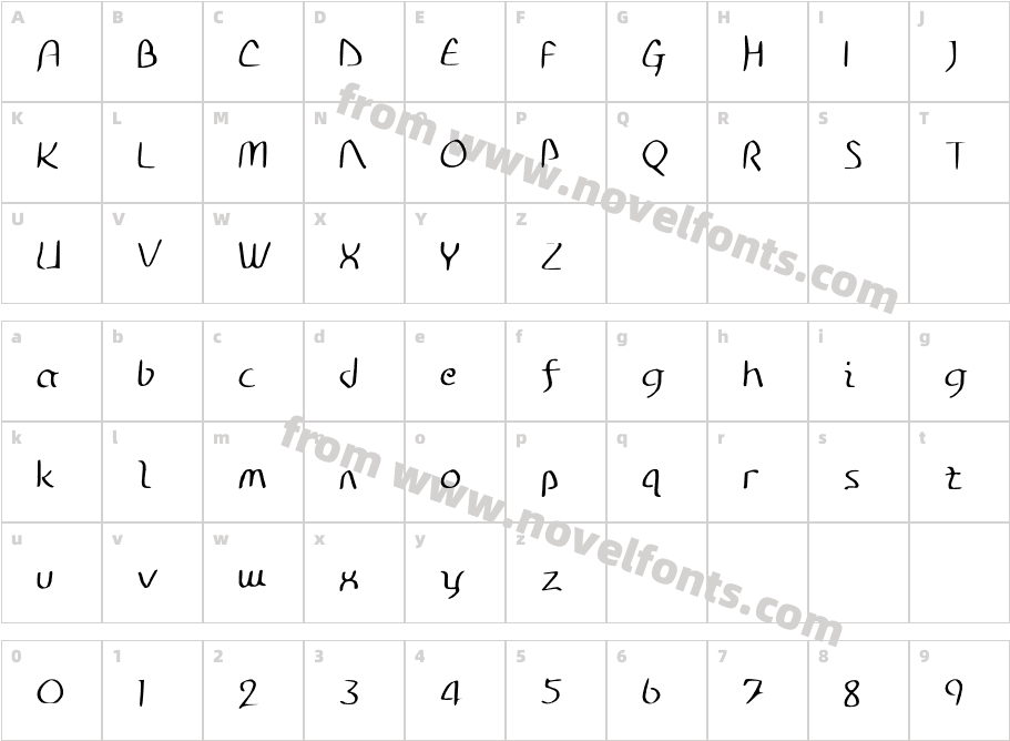 Disco-Grudge Stroked (Apple) MediumCharacter Map