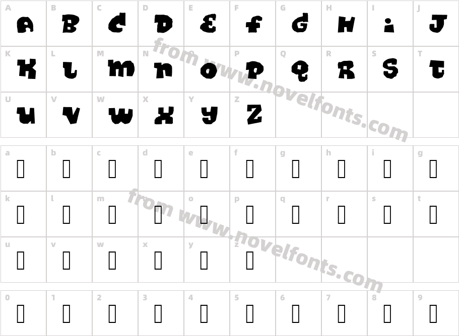 DiscoRegularCharacter Map