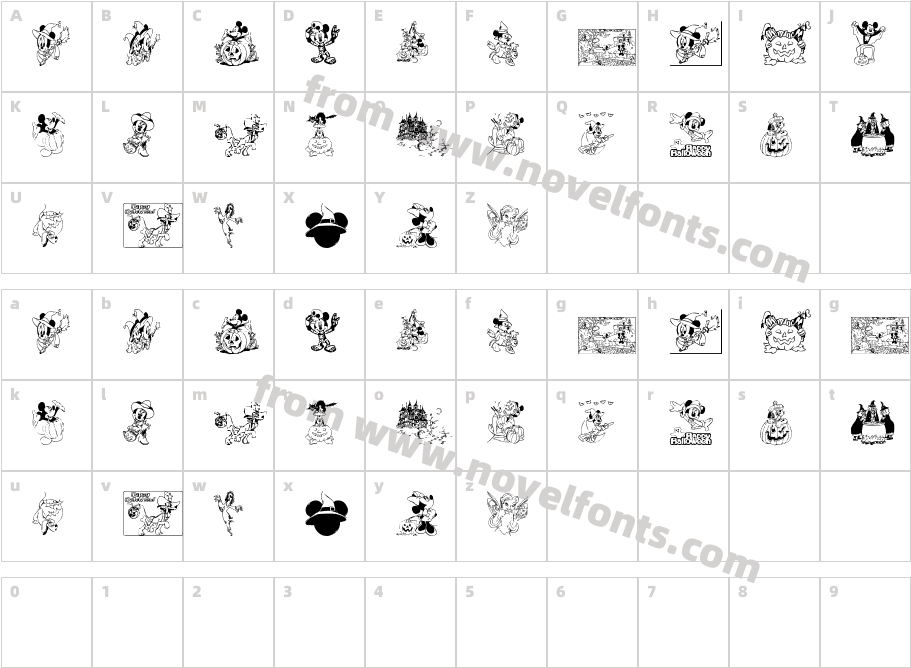 Disney HalloweenCharacter Map