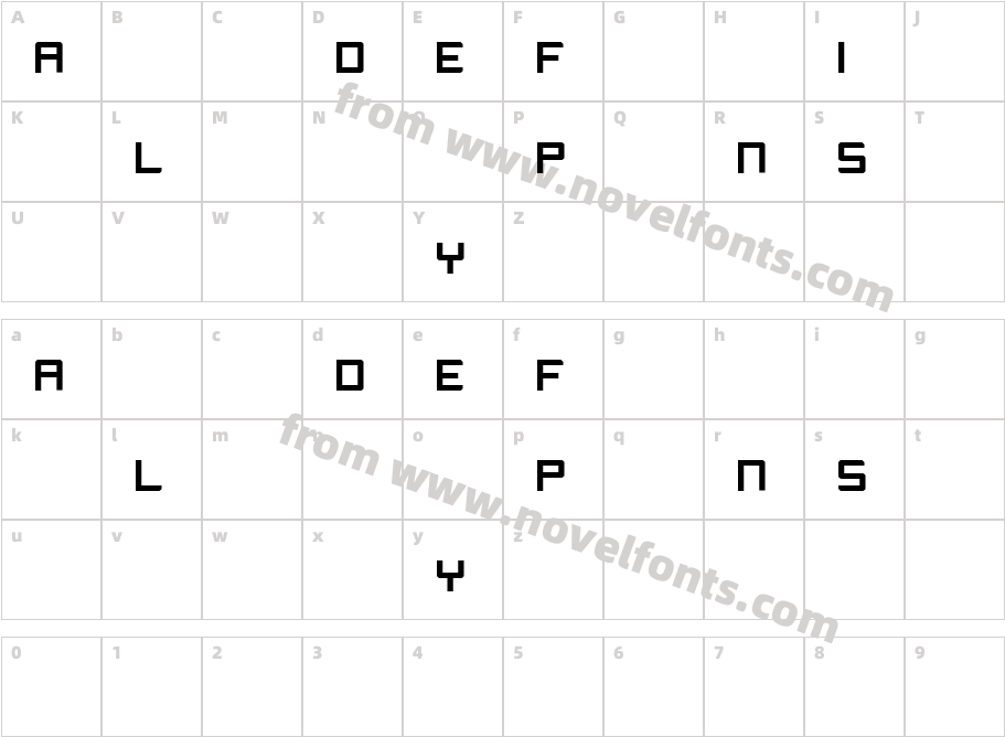 DisplayerCharacter Map