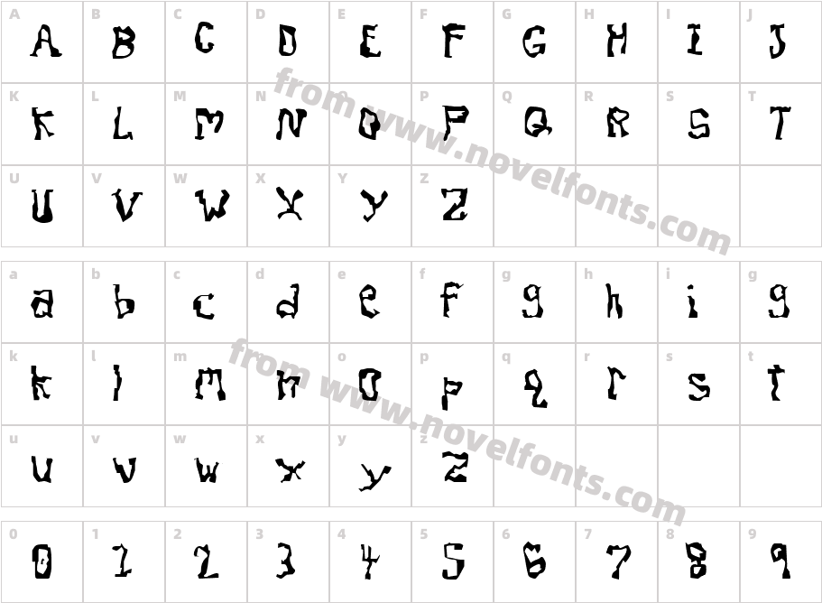 Dissonant FracturedCharacter Map