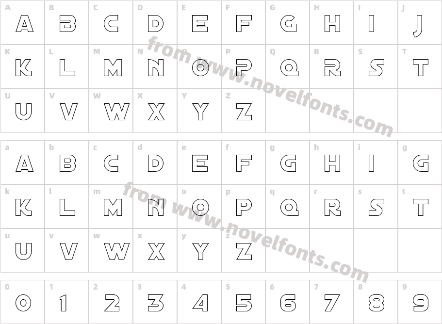 Distant Galaxy OutlineCharacter Map