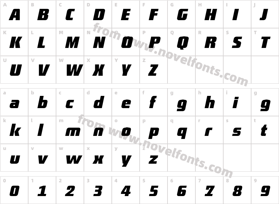 DistrictTF-BoldItalicAltCharacter Map