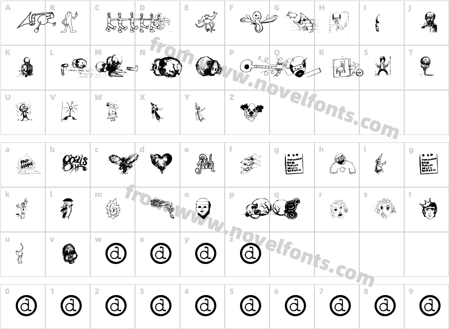 DisturbedBats Yo!Character Map