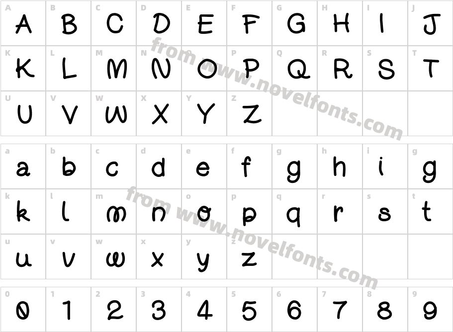 DjuiceWritingCharacter Map