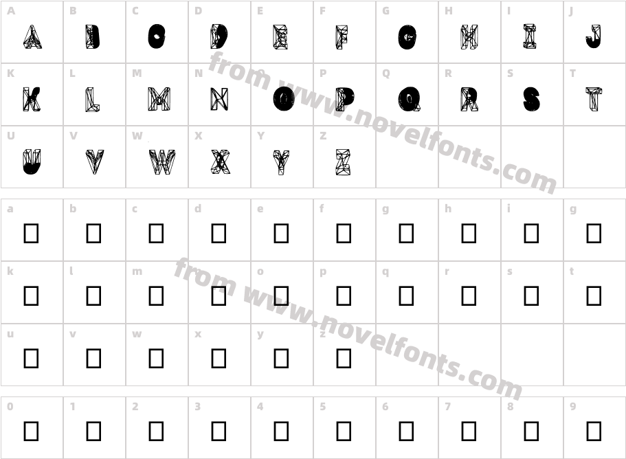 Dmesh MediumCharacter Map