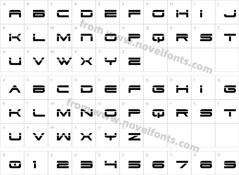 Dodger LaserCharacter Map