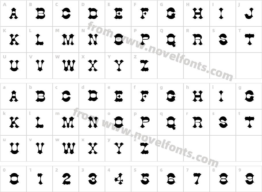 Dogwood RegularCharacter Map