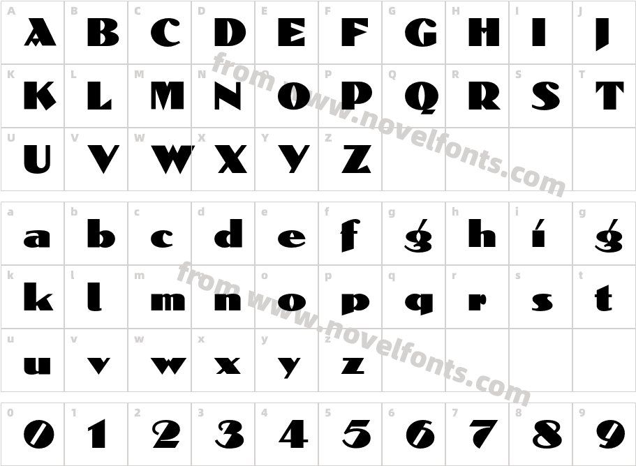 DolmenICGCharacter Map