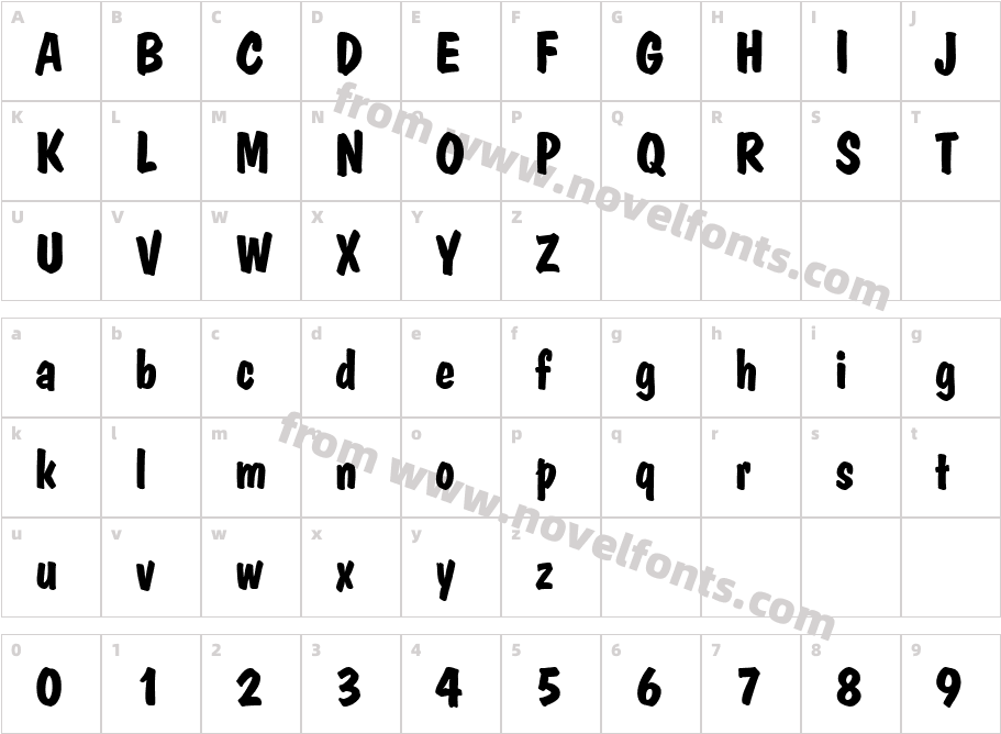 DomCasualD BoldCharacter Map