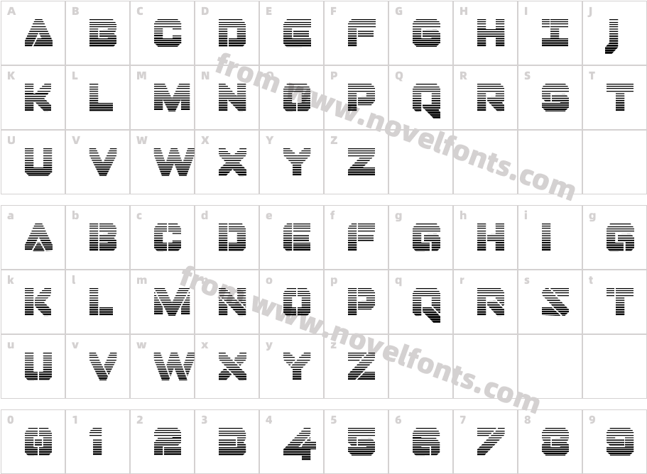 Domino Jack GradientCharacter Map