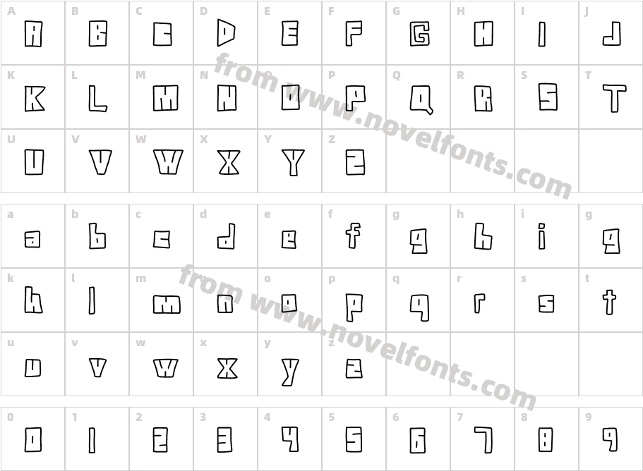 Doodle DigitCharacter Map