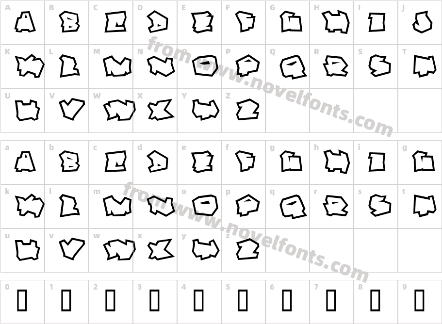 Dortmund OutlineCharacter Map