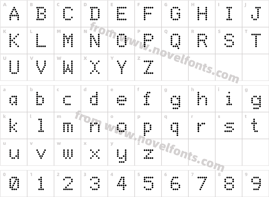 Dot MatrixCharacter Map