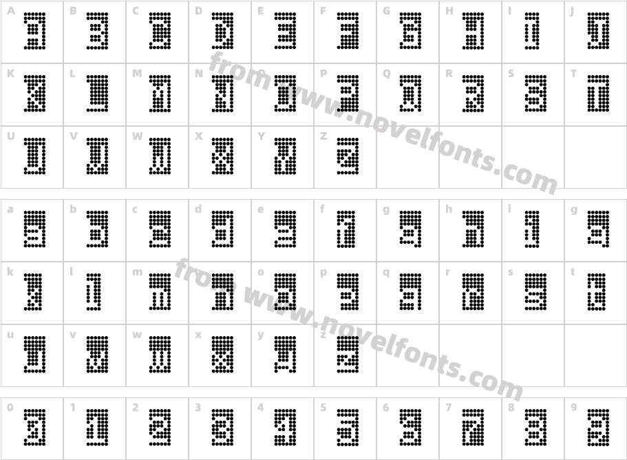 DotMatrix-GridCharacter Map