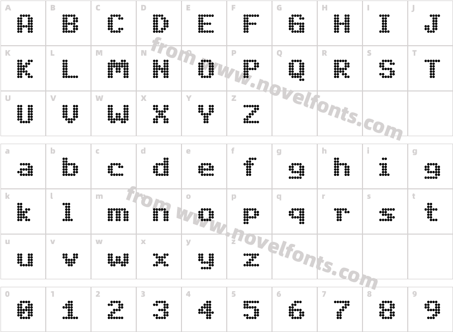 DotMatrix-TwoExtendedCharacter Map