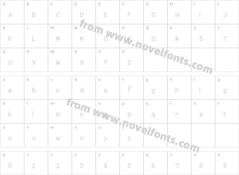 DotOutlineCharacter Map