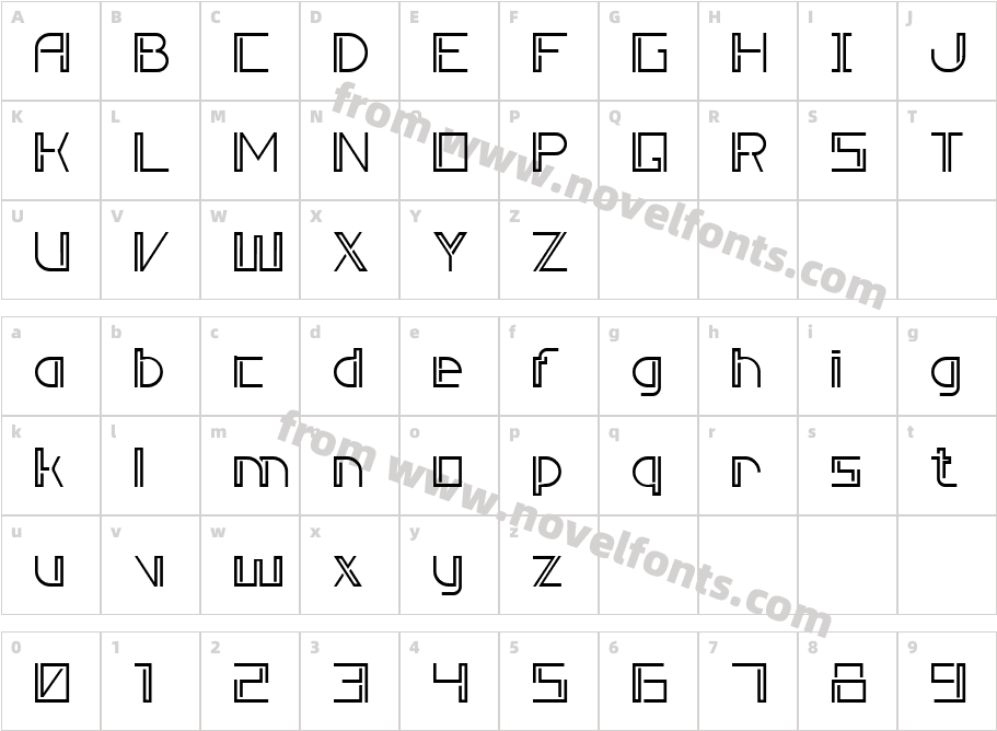 Double Line 7Character Map