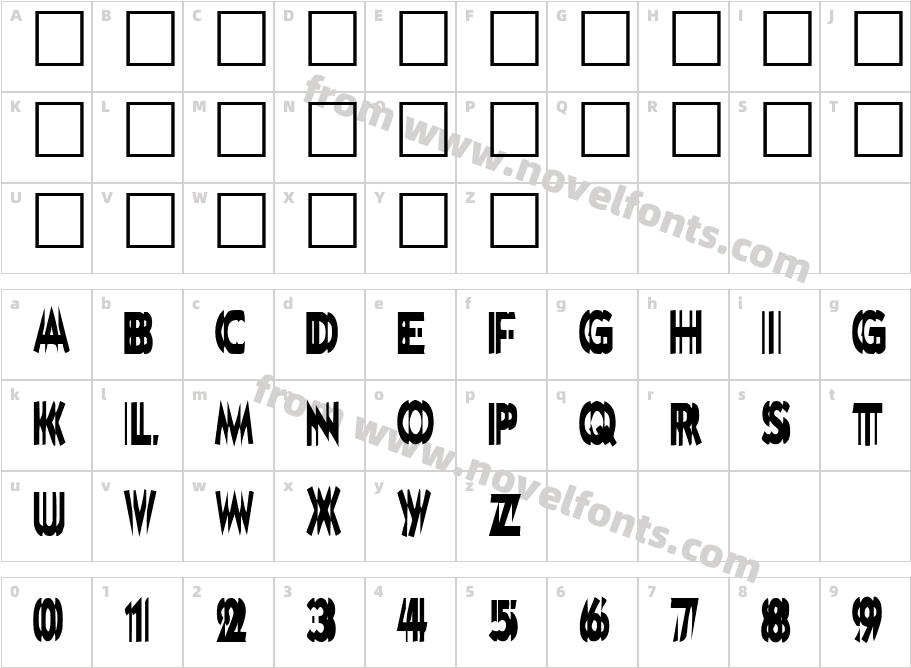 DoubleVisionCharacter Map