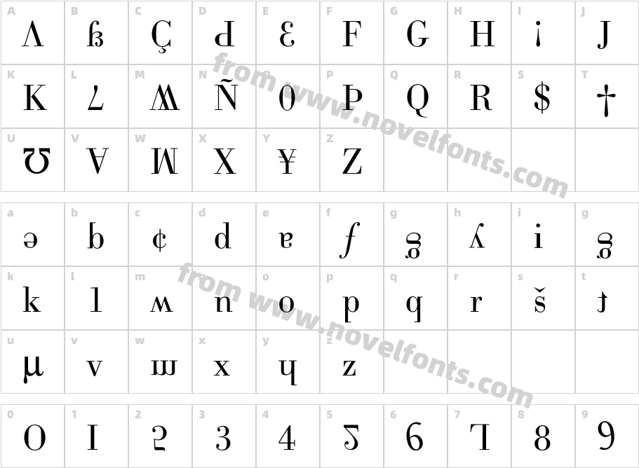 DoubletakeCharacter Map