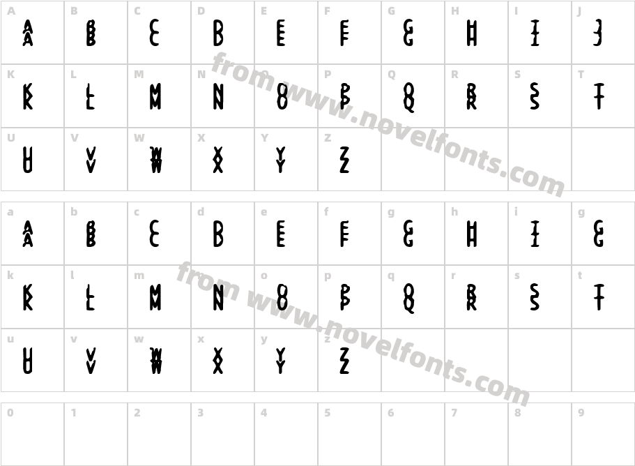 DoublextraCharacter Map