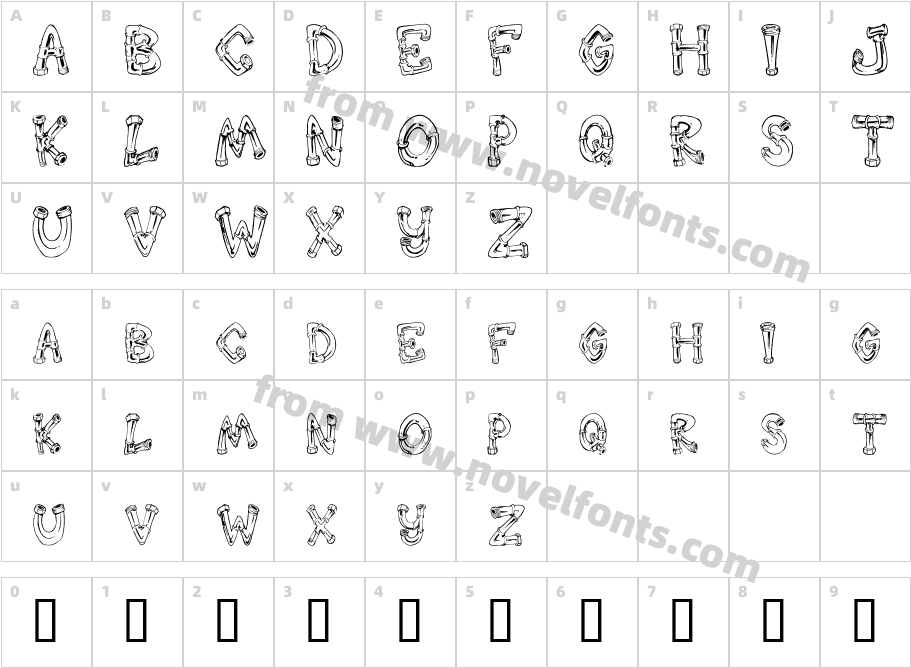 Down the DrainCharacter Map