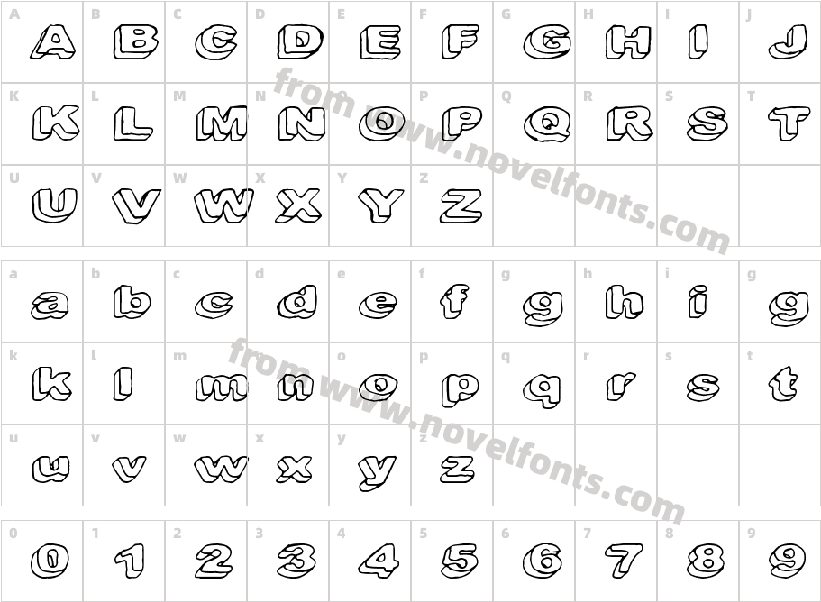 DownleftCharacter Map