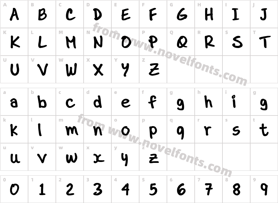 DrMarz BoldCharacter Map